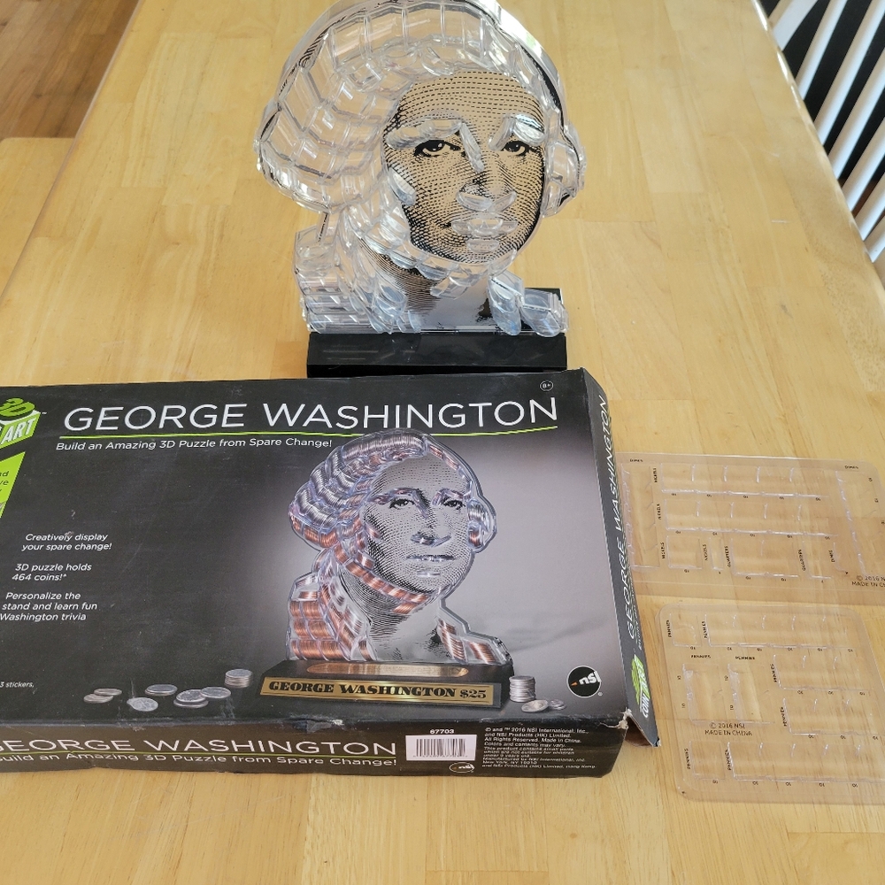 George Washington- 3D Coin Art Spare Change Puzzle